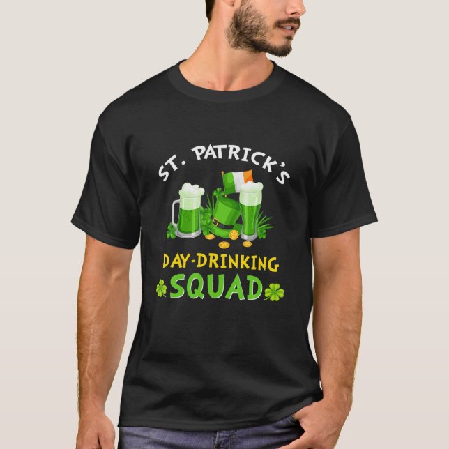 T-shirt Jour de la Saint Patrick Drinking Squad 2022 Shamr (Devant)