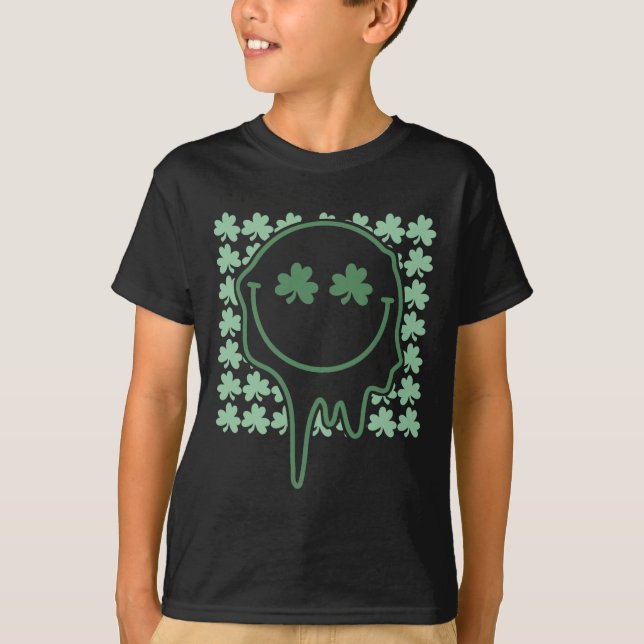 T-shirt Jour de la Saint Patrick du visage souriant Super  (Devant)