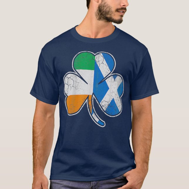 T-shirt Jour de la Saint Patrick écossais écossais Shamroc (Devant)