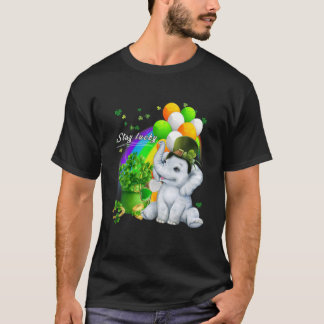 T-shirt Jour de la Saint Patrick Eléphant mignon Restez Sh