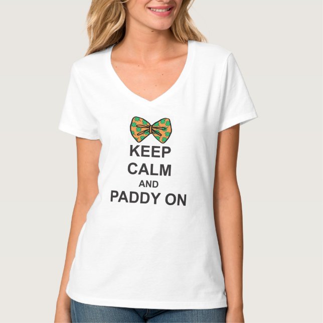 T-shirt Jour de la Saint Patrick GARDER CALME et P (Devant)
