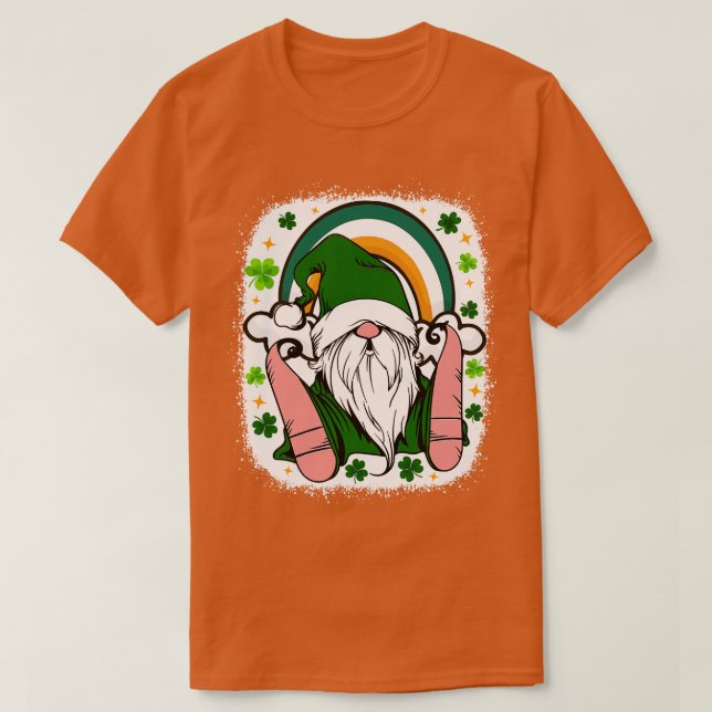 T-shirt Jour de la Saint Patrick Gnome Irlandais Rainbow S (Design devant)