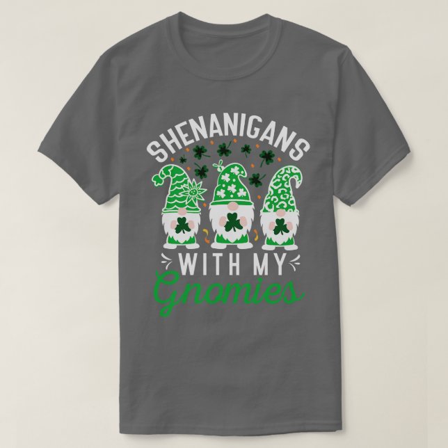 T-shirt Jour de la Saint Patrick Gnome Shamrock shenanigan (Design devant)