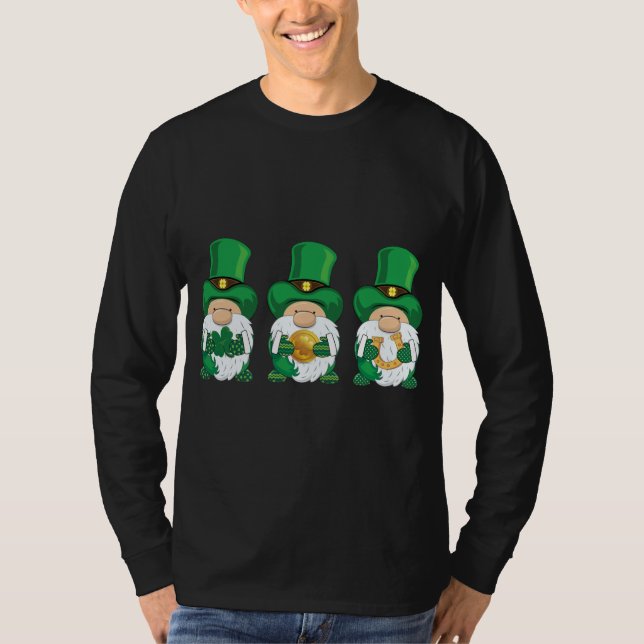T-shirt Jour de la Saint Patrick, gnomes verts, irlandais (Devant)