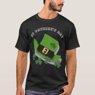T-shirt Jour de la Saint Patrick Green Leprechaun Casquett