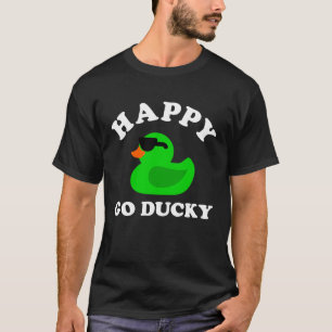 T-shirt Jour de la Saint Patrick Happy Go Ducky Lunettes d