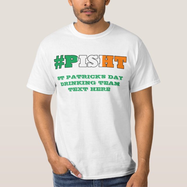 T-shirt Jour de la Saint Patrick irlandais ivre (Devant)