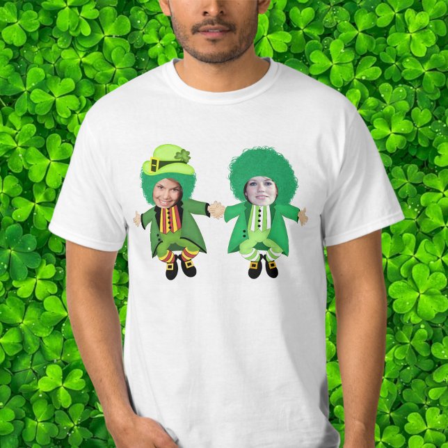 T-shirt Jour de la Saint Patrick irlandais Jig, Têtes enca (Créateur téléchargé)