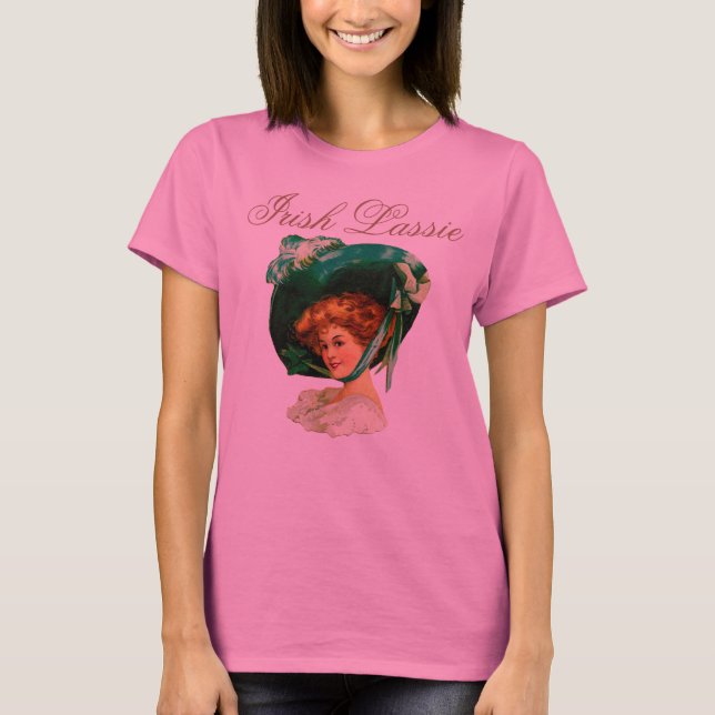 T-shirt Jour de la Saint Patrick Lady Irish Lassie (Devant)