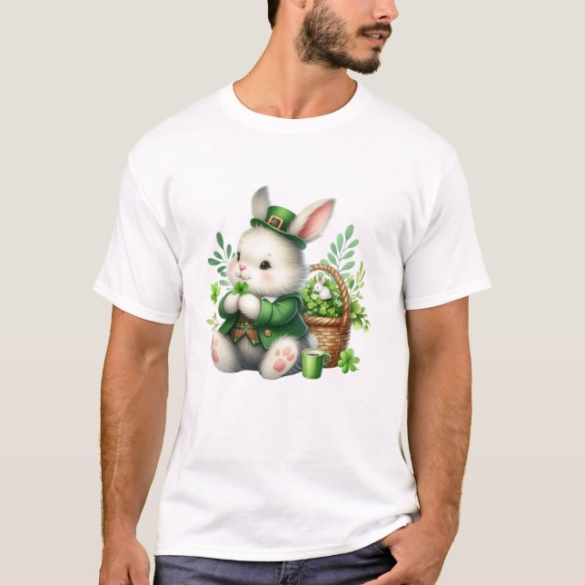 T-shirt Jour de la Saint Patrick lapin (Devant)