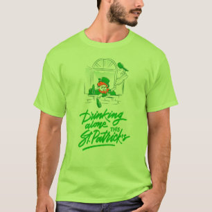 T-shirt Jour de la Saint Patrick leprechaun boire seul