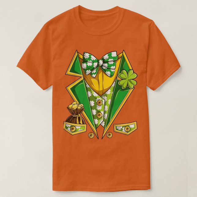 T-shirt Jour de la Saint Patrick Leprechaun Costume drôle  (Design devant)