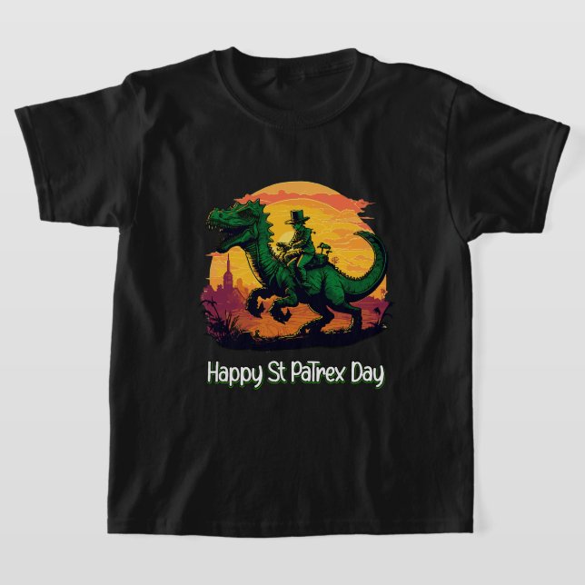 T-shirt Jour de la Saint Patrick Leprechaun équitation Din (Poser)