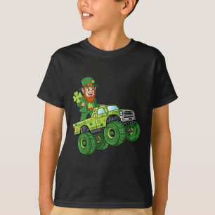 T-shirt Jour de la Saint Patrick Leprechaun Monster Camion