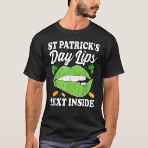 T-shirt Jour de la Saint Patrick Lèvres Shamrock St Patric