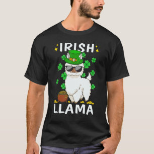 T-shirt Jour de la Saint Patrick Llama Irish Llama Shamroc