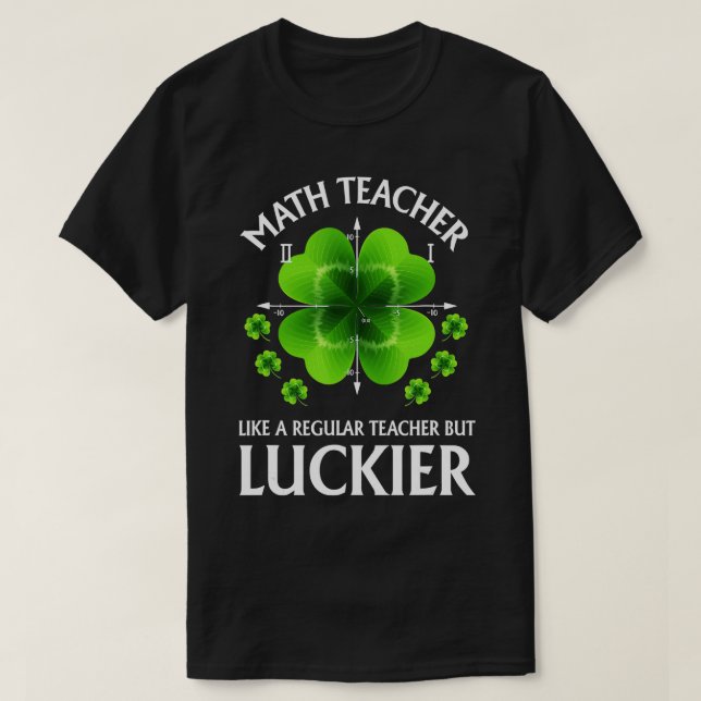 T-shirt Jour de la Saint Patrick Lucky Clover Math Enseign (Design devant)