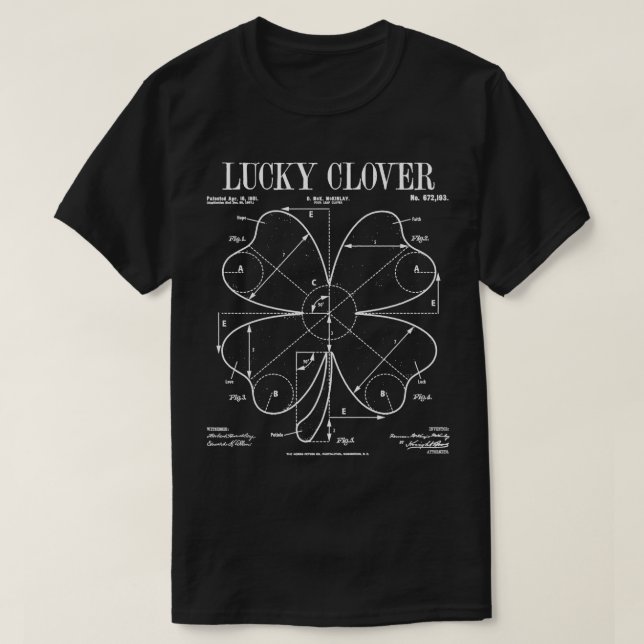 T-shirt Jour de la Saint Patrick Lucky Four Leaf Clover Fu (Design devant)