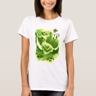 T-SHIRT JOUR DE LA SAINT-PATRICK LUNE DAME AUX TRÈFLES MON