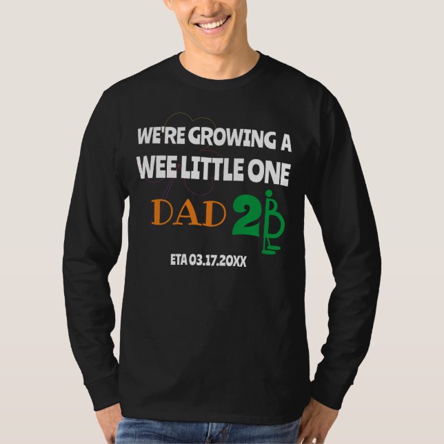 T-shirt Jour de la Saint Patrick Papa CROÎT UN PEU (Devant)