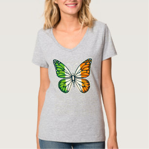 T-shirt Jour de la Saint-Patrick papillon irlandais