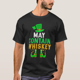 T-shirt Jour de la Saint Patrick Peut Contenir Whiskey Boi