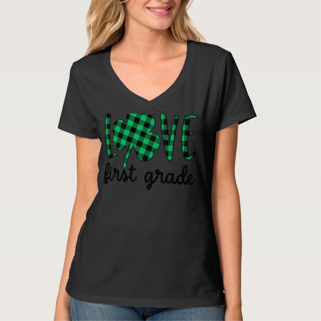 T-shirt Jour de la Saint Patrick Pour Enseignant De Premiè (Devant)