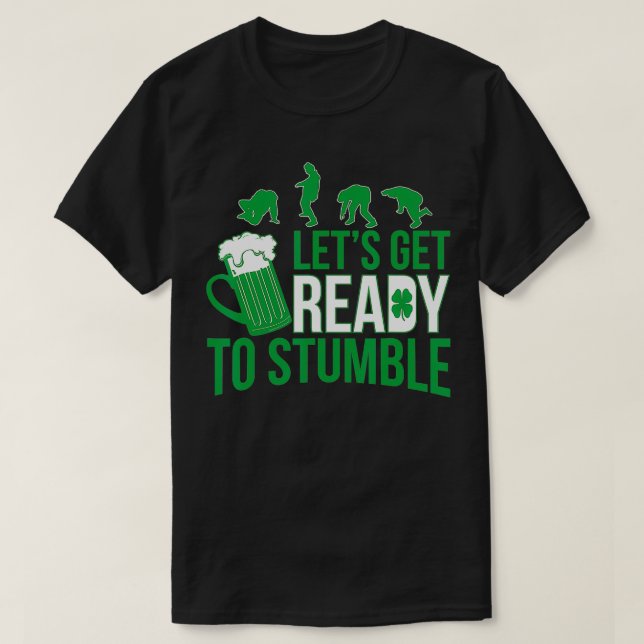 T-shirt Jour de la Saint Patrick Préparons-Nous À La Fête  (Design devant)