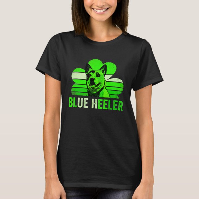 T-shirt Jour de la Saint Patrick Shamrock Blue Heeler (Devant)