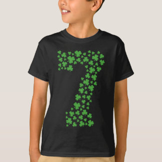 T-shirt Jour de la Saint Patrick Shamrock vert 7 ans Garço
