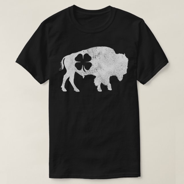 T-shirt Jour de la Saint Patrick Shamrock vert Buffalo Bis (Design devant)