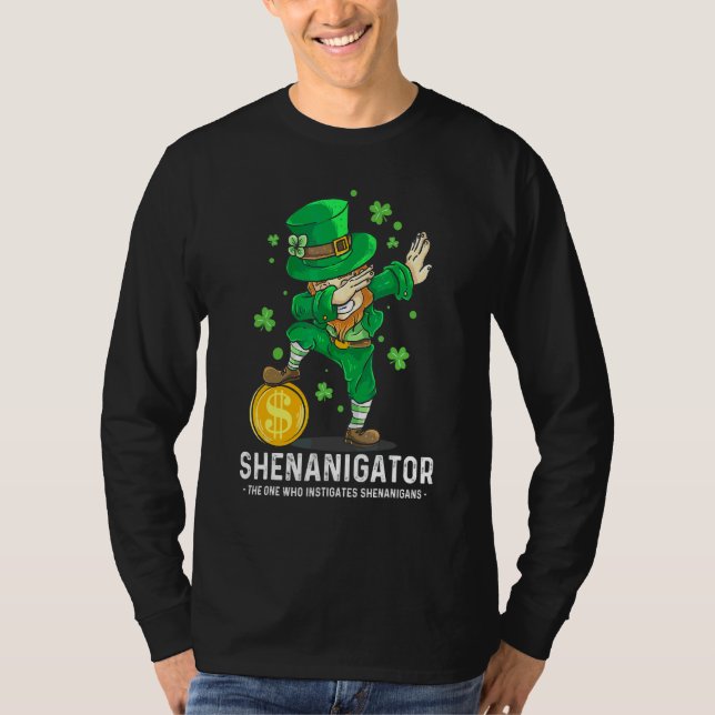 T-shirt Jour de la Saint Patrick Shenanigator Dabbing Lepr (Devant)