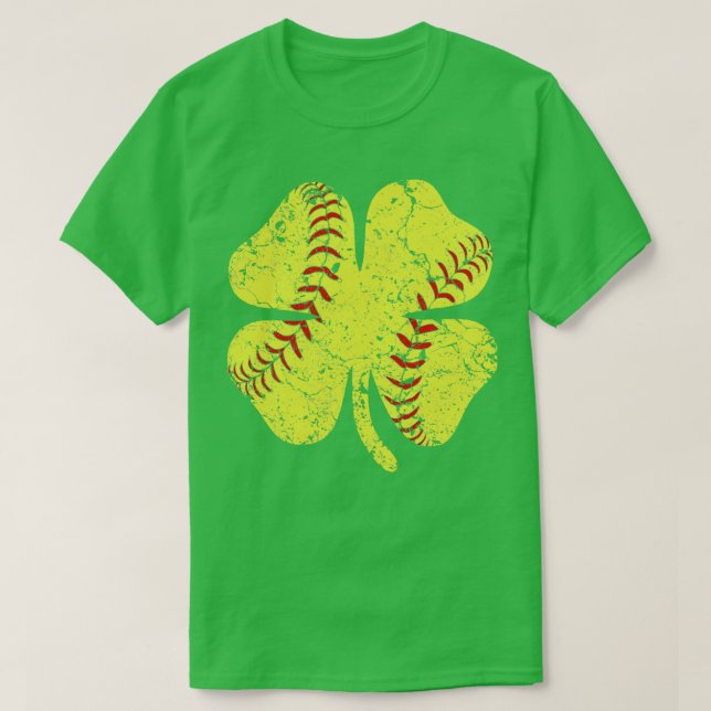 T-shirt Jour de la Saint Patrick Softball Pour Garçons Fil (Design devant)