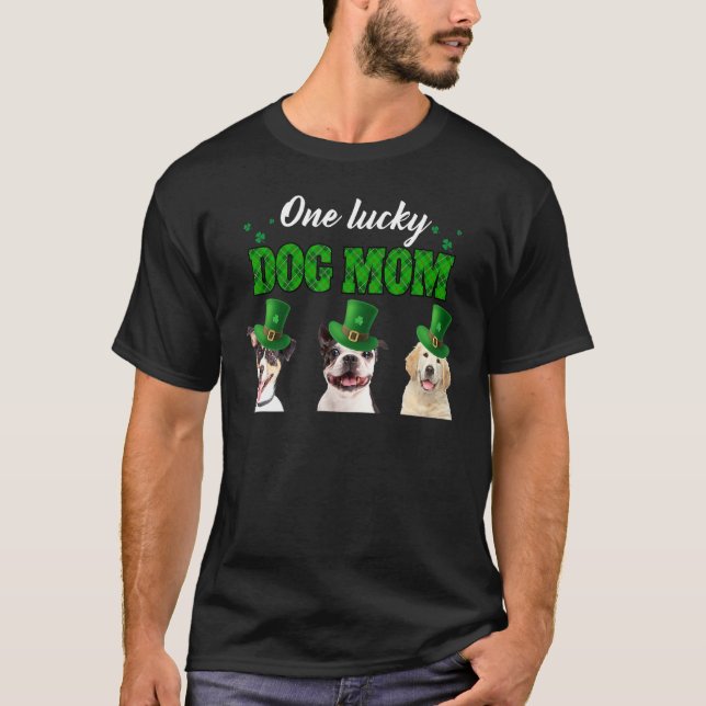 T-shirt Jour de la Saint Patrick Son Et Son Un Chanceux Ch (Devant)