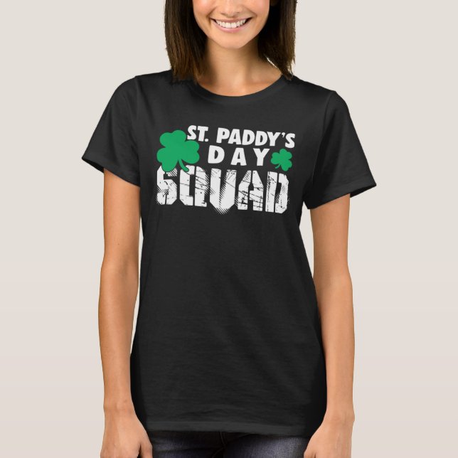T-shirt Jour de la Saint Patrick Squad Boire St patrick Dr (Devant)
