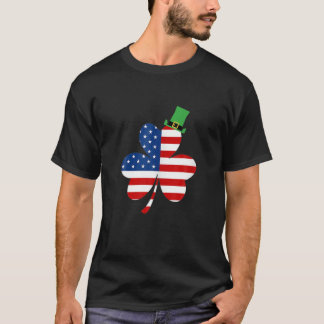 T-shirt Jour de la Saint Patrick T, Shamrock du drapeau ir