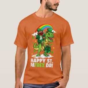 T-shirt Jour de la Saint Patrick Trex Dino Leprechaun T Re