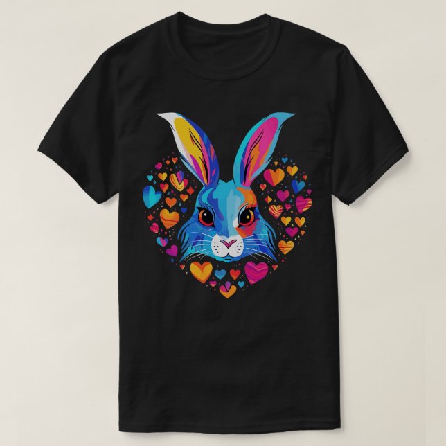 T-shirt Jour de la Saint-Valentin au lièvre arctique (Design devant)