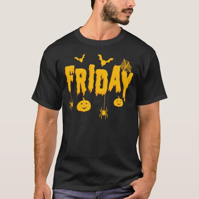 T-shirt Jour De La Semaine Facile Groupe Halloween Costume (Devant)