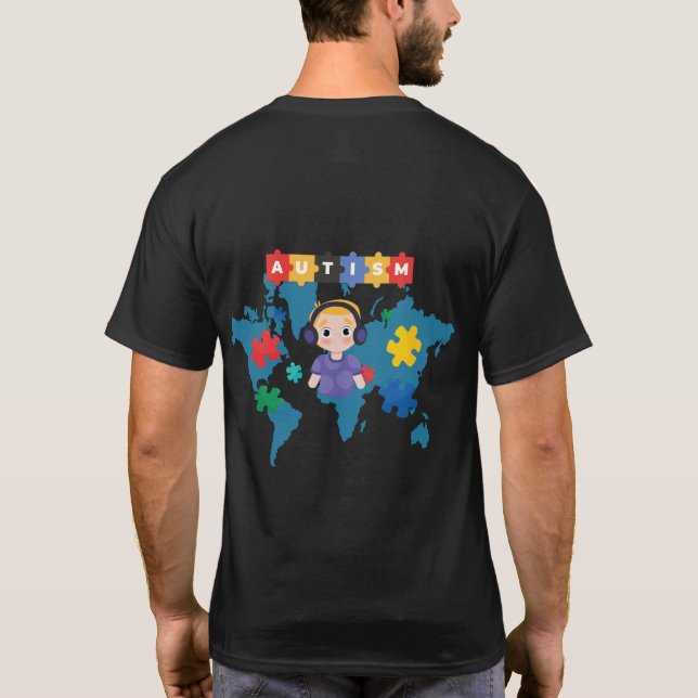 T-shirt Jour de la sensibilisation sur l'autisme 2024 (Dos)