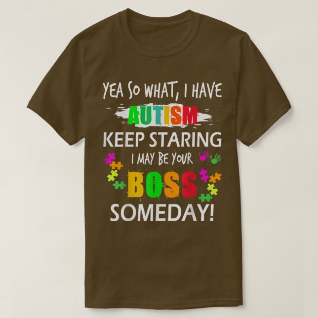 T-shirt Jour de la sensibilisation sur l'autisme oui ce qu (Design devant)