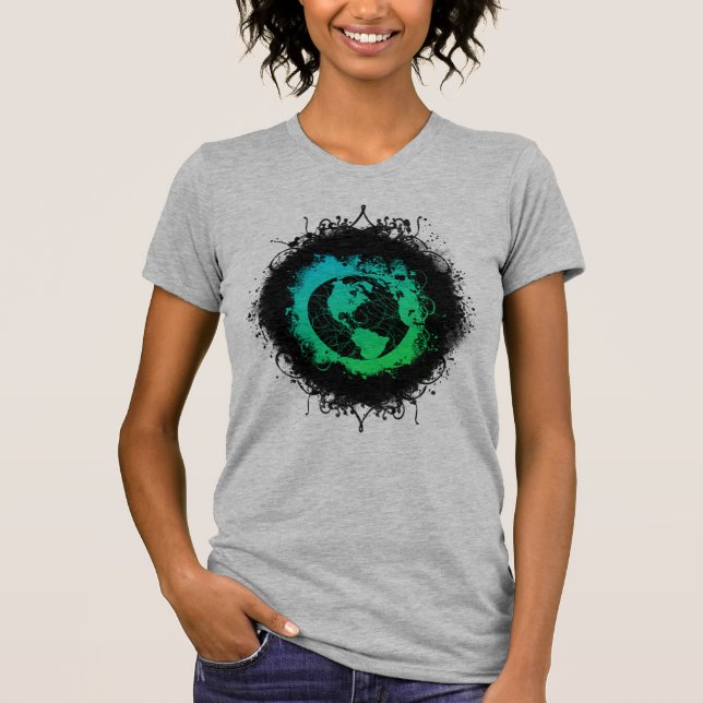 T-shirt Jour de la Terre Grunge (Devant)