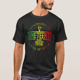 T-shirt Jour de l'Amancipation Juin Dixième Black American