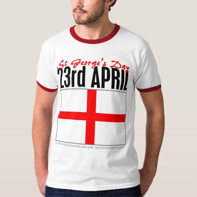 T-shirt Jour de l'Angleterre, St George (Devant)