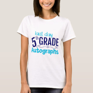 T-shirt Jour de l'école Autographe 5e année élève