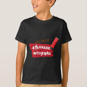 T-shirt Jour De L'École Autographe Élémentaire 4ème Niveau