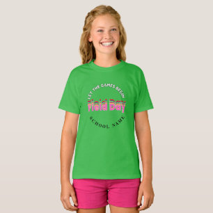 T-shirt Jour de l'école couleur verte Équipe Cheer Squad