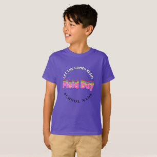 T-shirt Jour de l'école couleur violet Équipe Cheer Squad