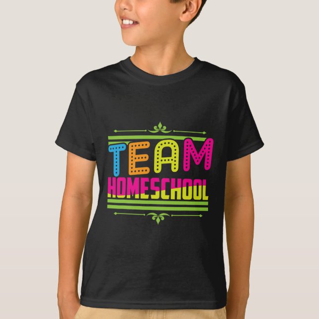 T-shirt Jour De L'École Équipe À La Maison Enseignant (Devant)