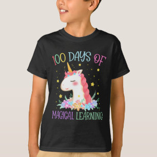 T-shirt Jour De L'École Unicorne 100 Jours Magique Apprent